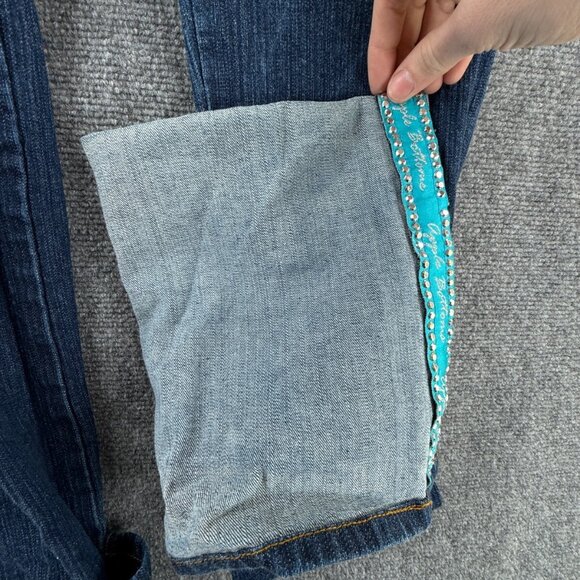 VTG APPLE BOTTOMS BLUE JEANS Women Size 7/8 Cotton Denim Stretch Embroidered - Picture 11 of 16